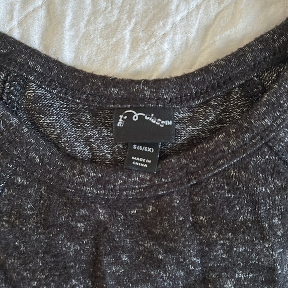 ART CLASS Dark Gray Tiered Long Sleeve Dress Girls Size 6/6X - Picture 5 of 7